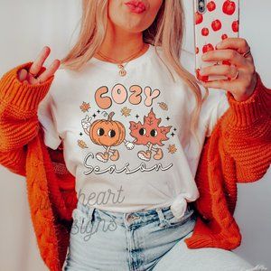 Cozy Season Halloween Shirt, Retro Halloween Shirt, Spooky Season T-shirt